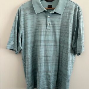 TIGER WOODS 60/2 DOUBLE MERCERIZED COTTON MEN'S L Nike Golf Polo Striped